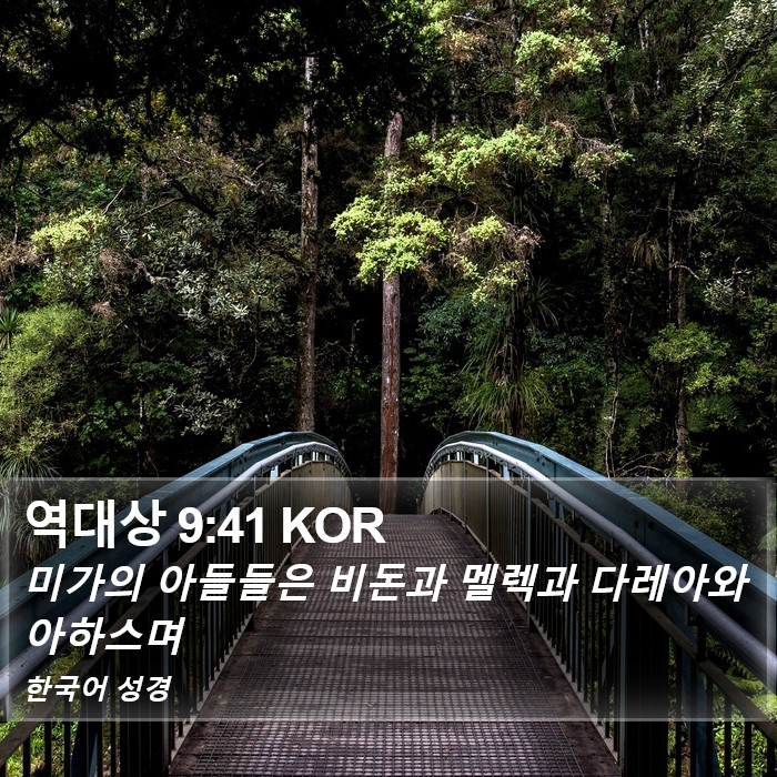 역대상 9:41 KOR Bible Study