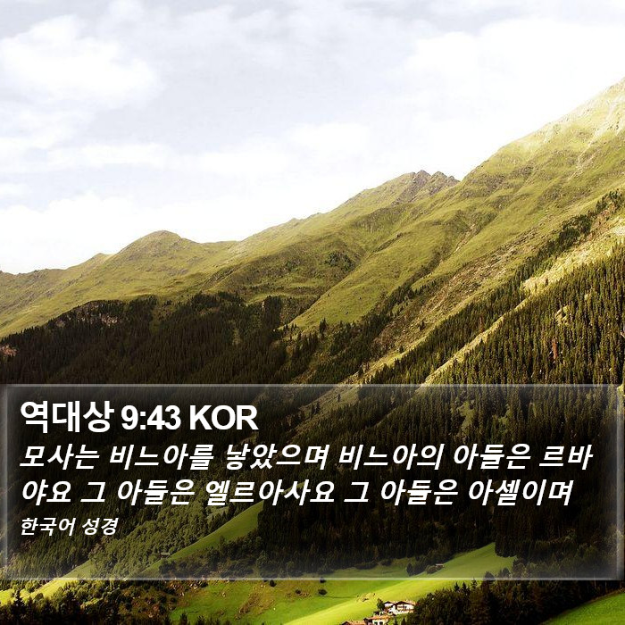 역대상 9:43 KOR Bible Study