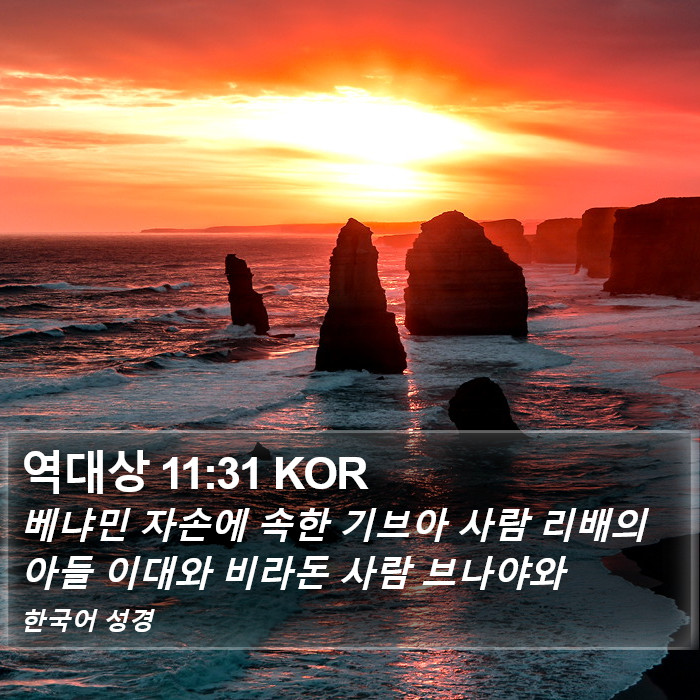 역대상 11:31 KOR Bible Study