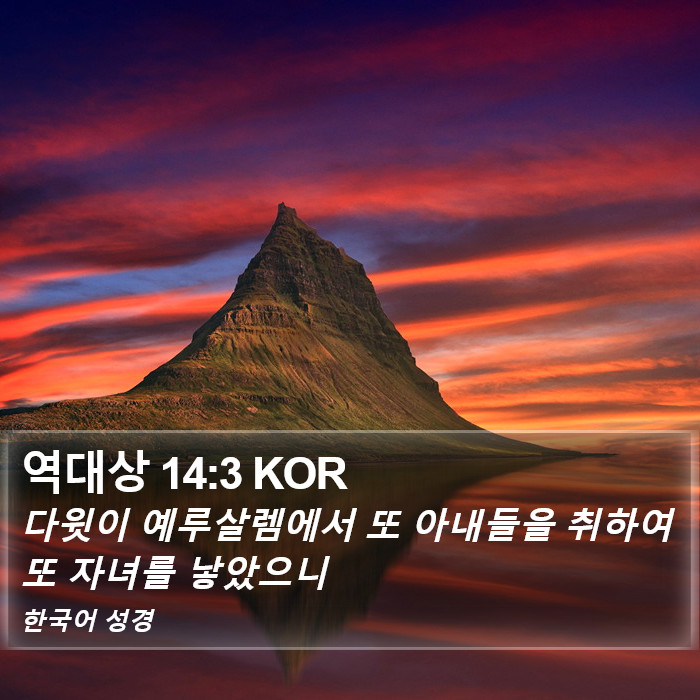 역대상 14:3 KOR Bible Study