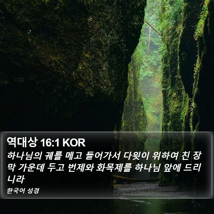 역대상 16:1 KOR Bible Study