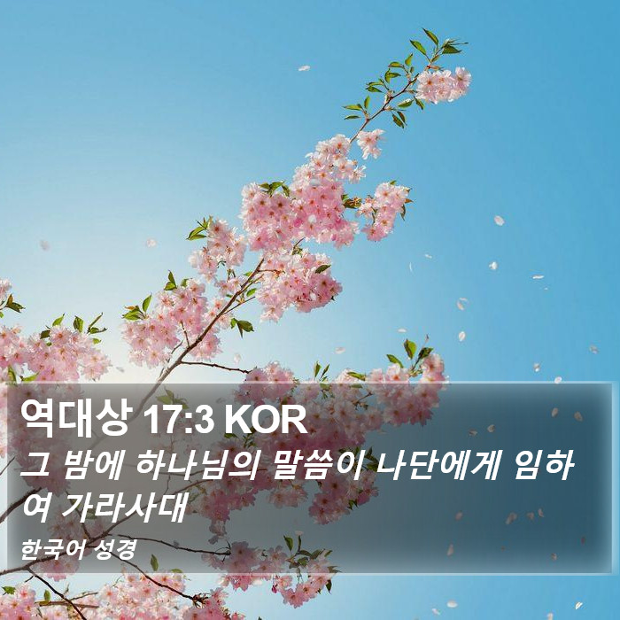 역대상 17:3 KOR Bible Study