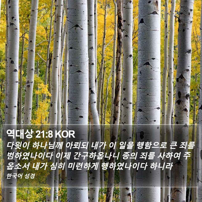 역대상 21:8 KOR Bible Study