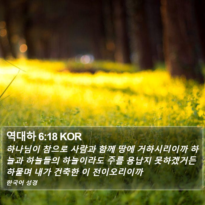 역대하 6:18 KOR Bible Study