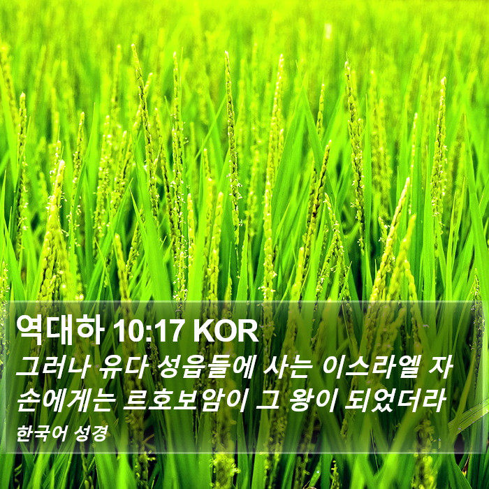 역대하 10:17 KOR Bible Study