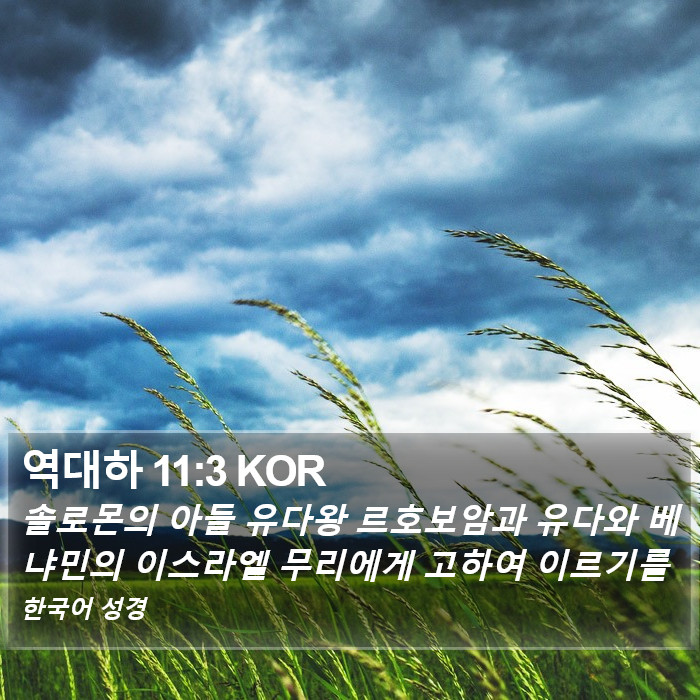 역대하 11:3 KOR Bible Study