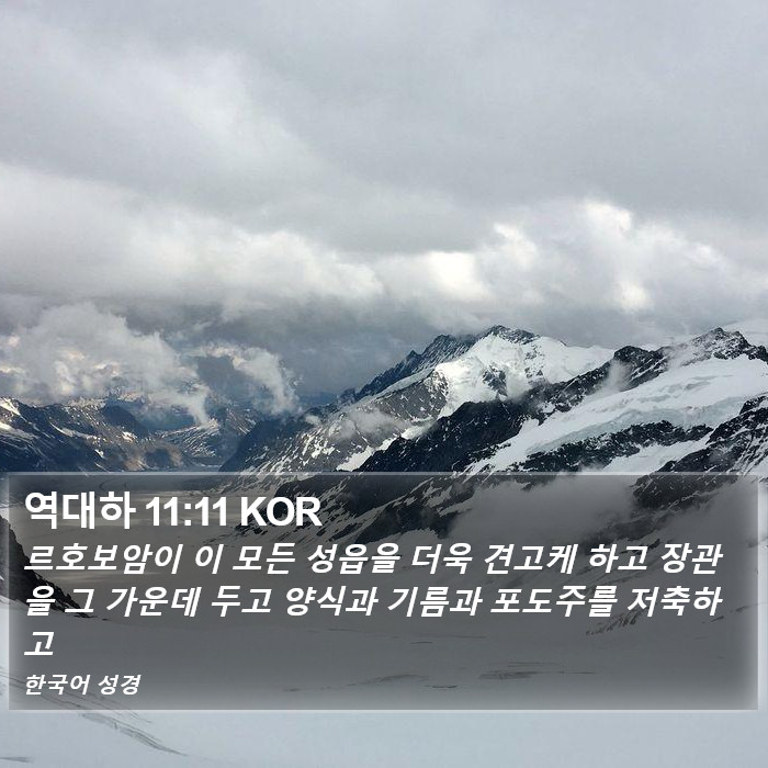 역대하 11:11 KOR Bible Study