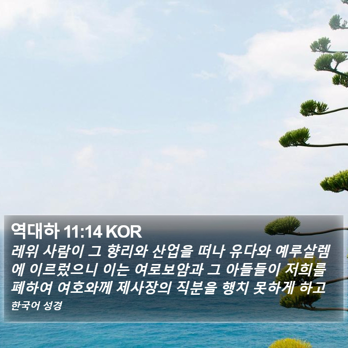 역대하 11:14 KOR Bible Study