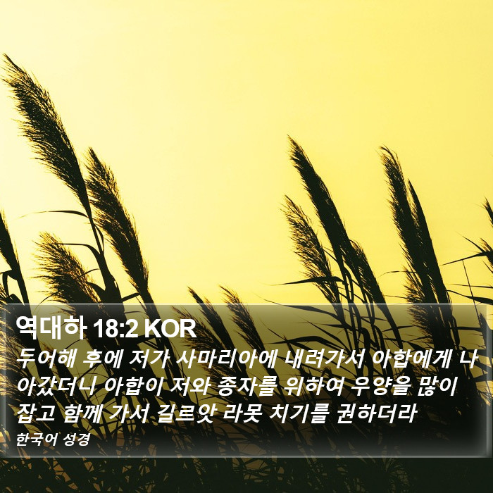 역대하 18:2 KOR Bible Study