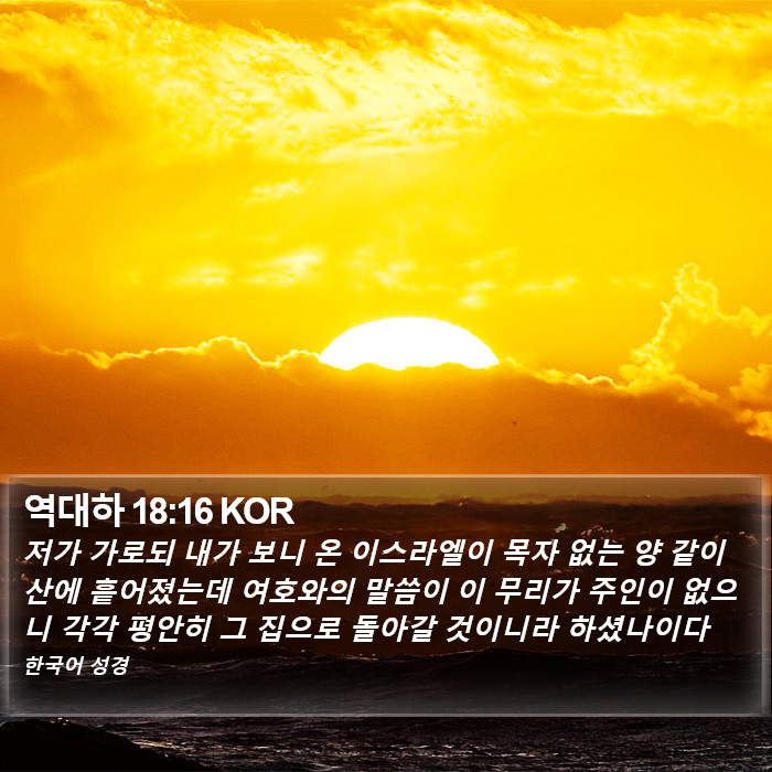 역대하 18:16 KOR Bible Study