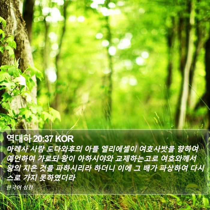 역대하 20:37 KOR Bible Study