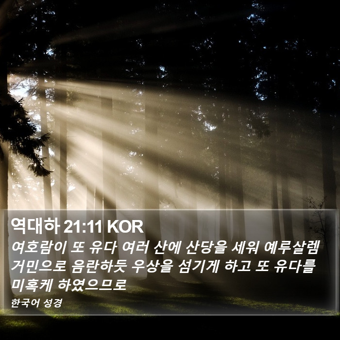 역대하 21:11 KOR Bible Study