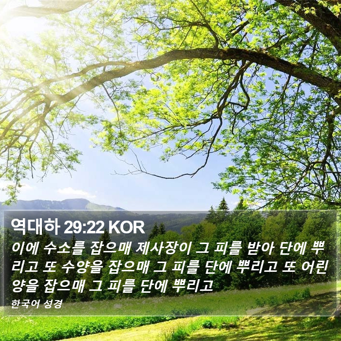 역대하 29:22 KOR Bible Study