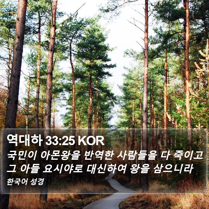 역대하 33:25 KOR Bible Study