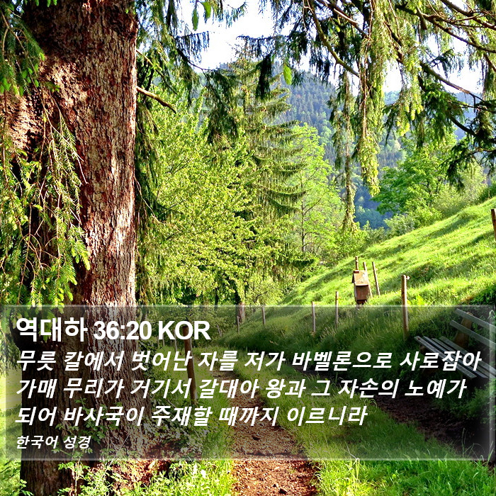 역대하 36:20 KOR Bible Study