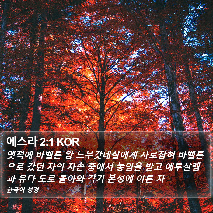 에스라 2:1 KOR Bible Study