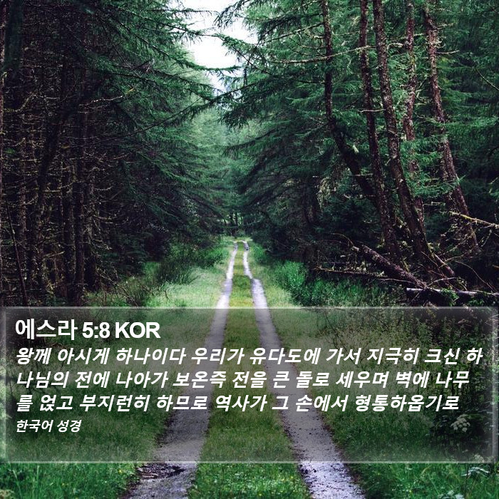 에스라 5:8 KOR Bible Study