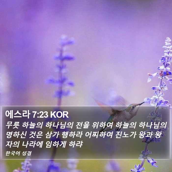 에스라 7:23 KOR Bible Study