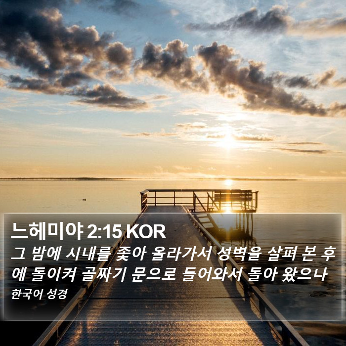 느헤미야 2:15 KOR Bible Study
