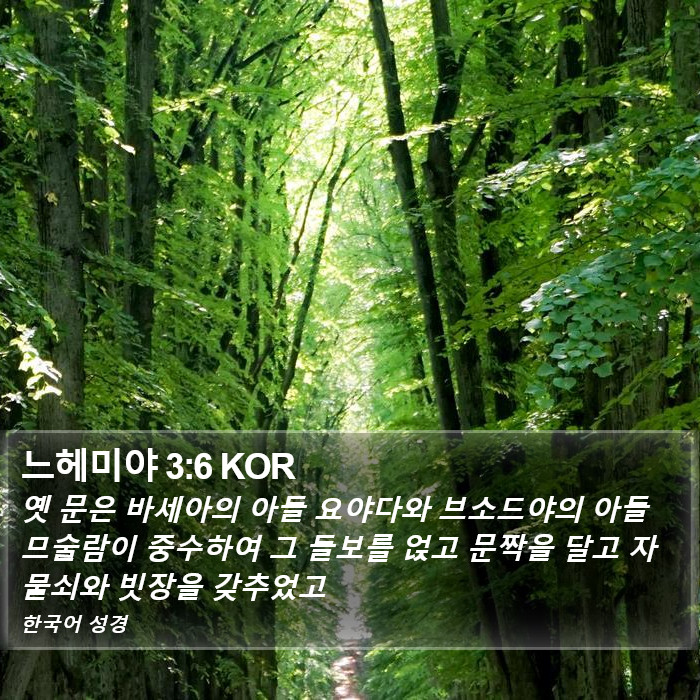 느헤미야 3:6 KOR Bible Study