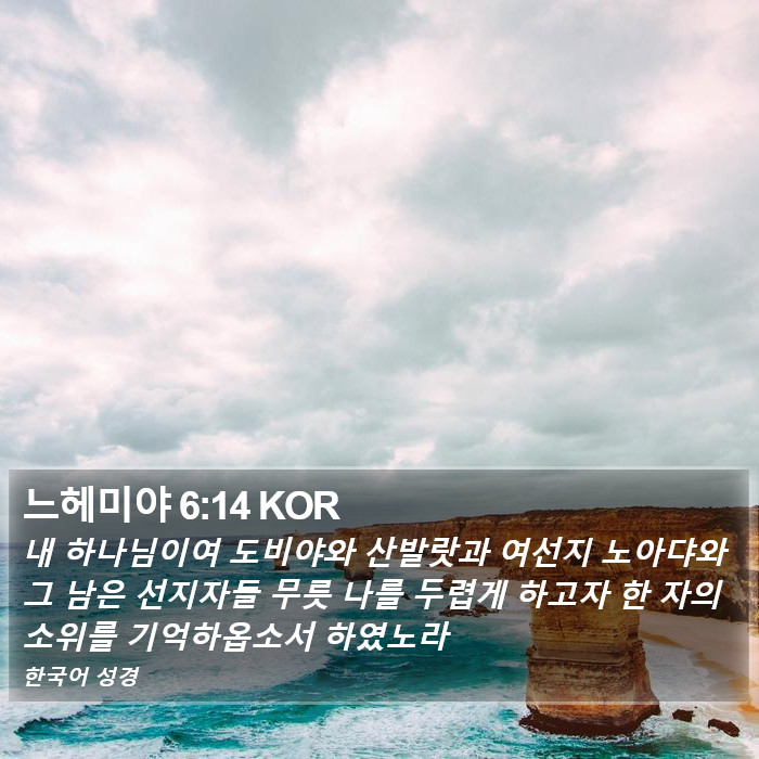 느헤미야 6:14 KOR Bible Study