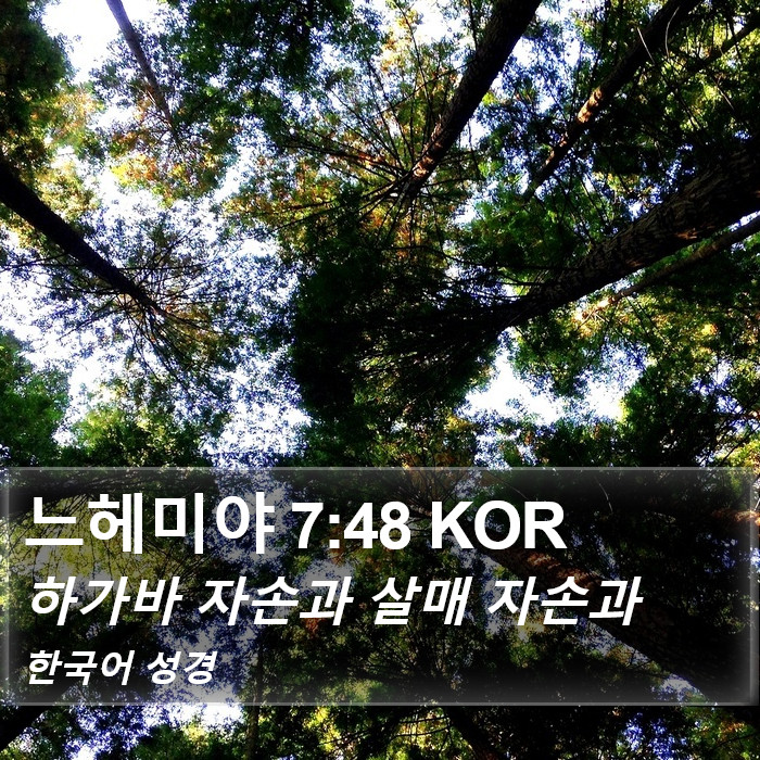 느헤미야 7:48 KOR Bible Study