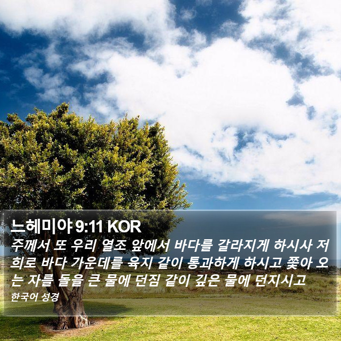 느헤미야 9:11 KOR Bible Study