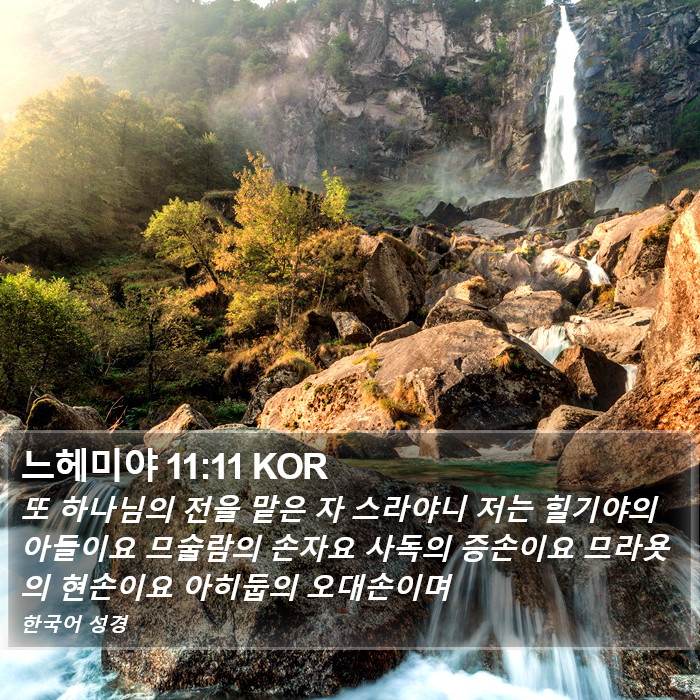 느헤미야 11:11 KOR Bible Study