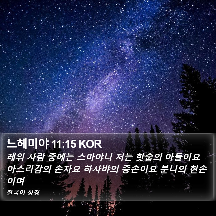느헤미야 11:15 KOR Bible Study