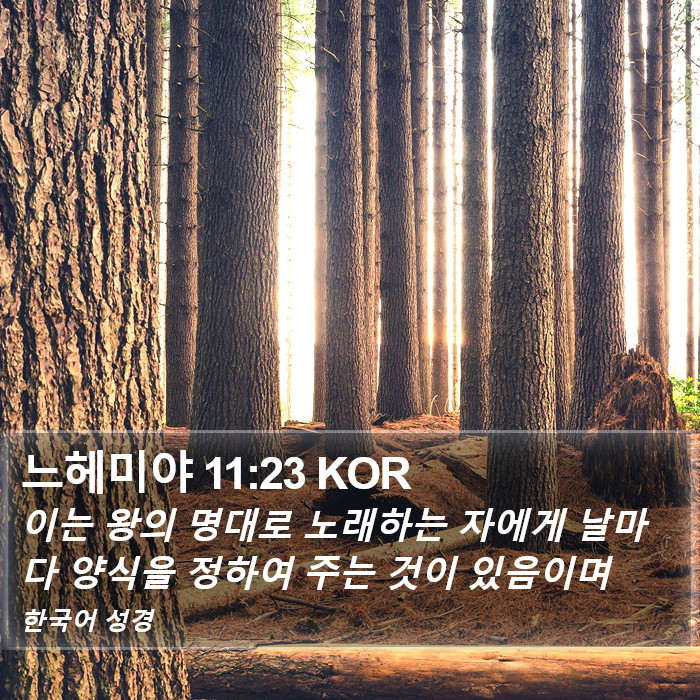 느헤미야 11:23 KOR Bible Study