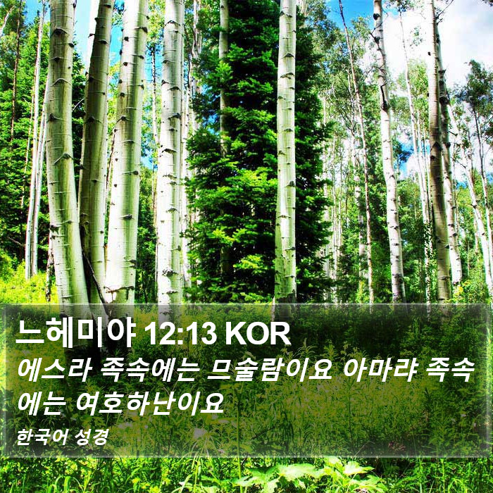 느헤미야 12:13 KOR Bible Study