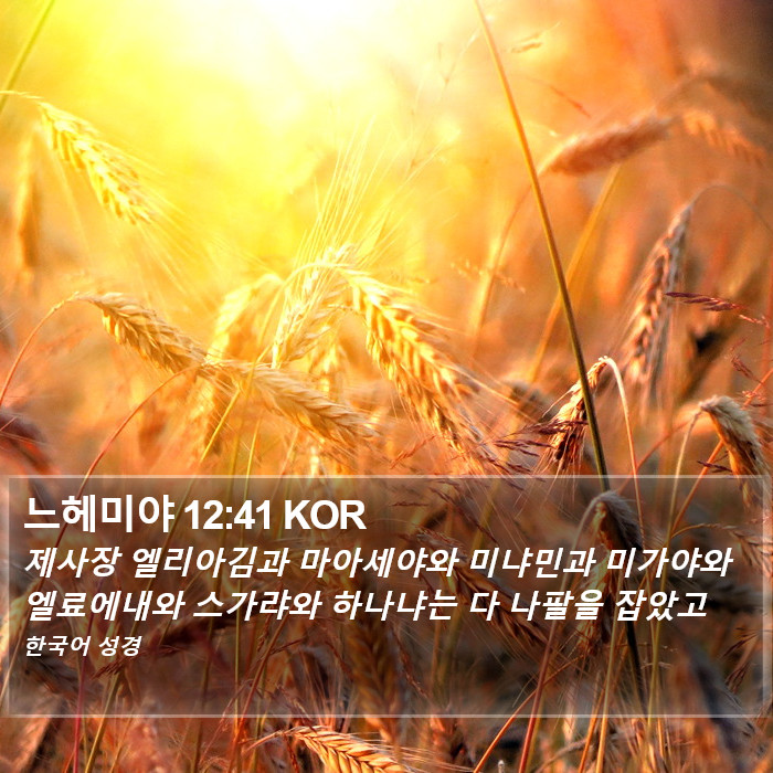 느헤미야 12:41 KOR Bible Study