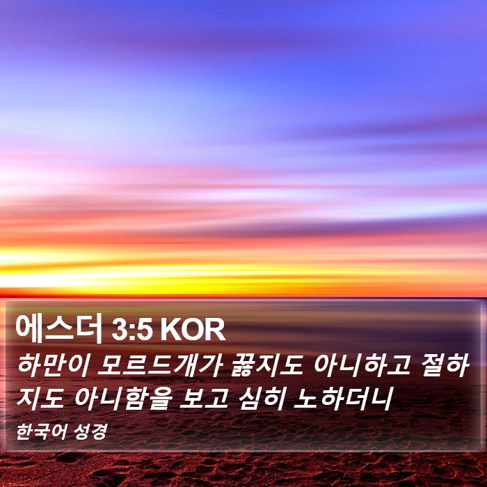 에스더 3:5 KOR Bible Study