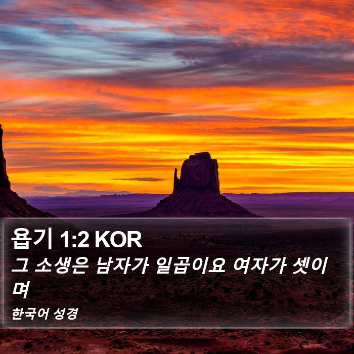 욥기 1:2 KOR Bible Study