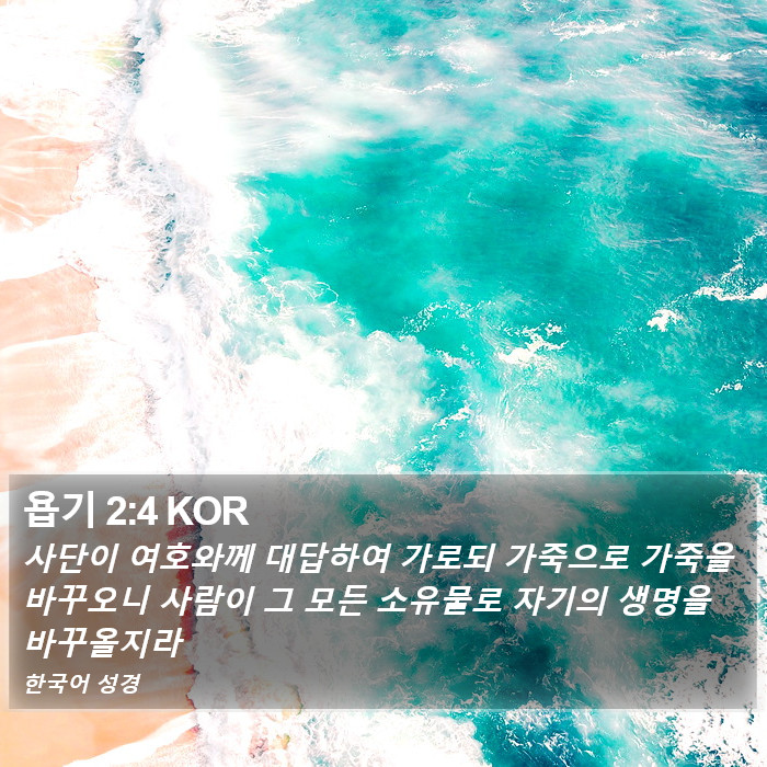 욥기 2:4 KOR Bible Study