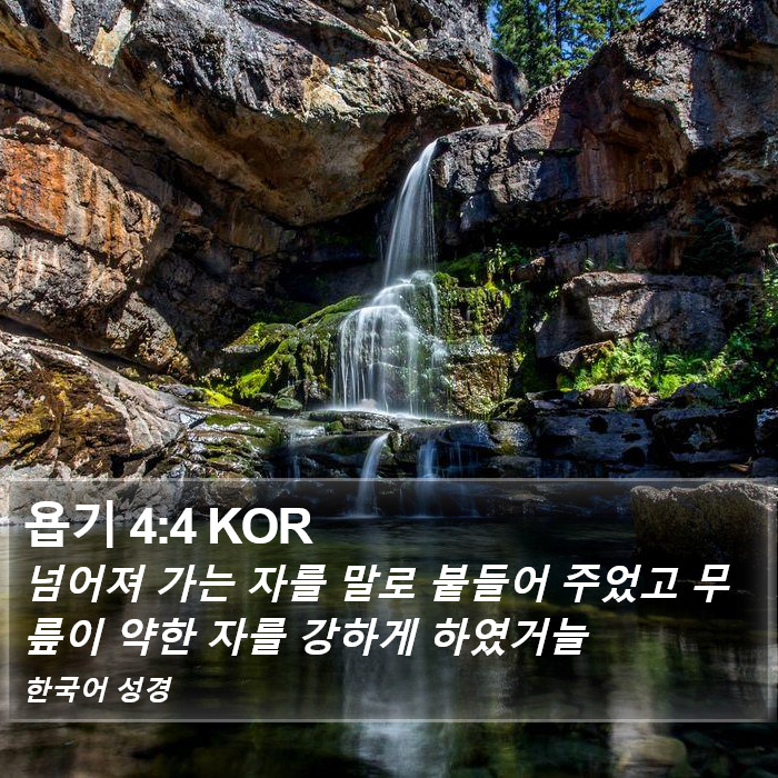 욥기 4:4 KOR Bible Study