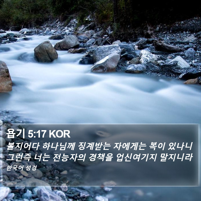 욥기 5:17 KOR Bible Study