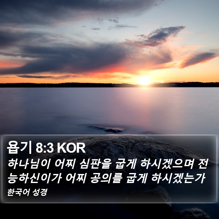 욥기 8:3 KOR Bible Study