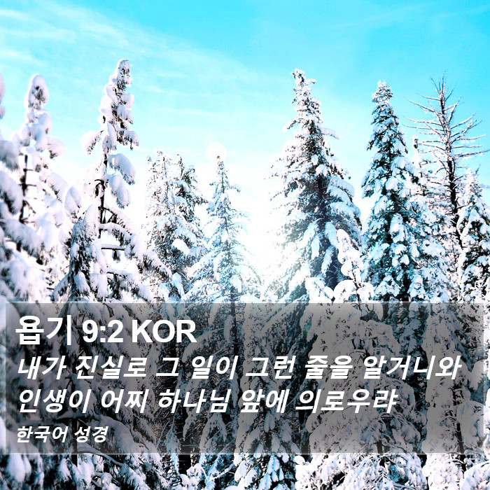 욥기 9:2 KOR Bible Study