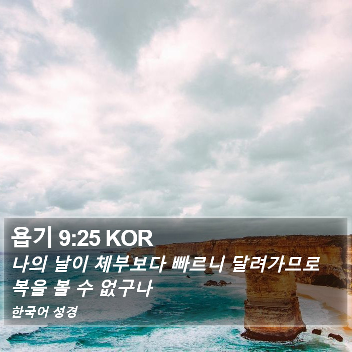 욥기 9:25 KOR Bible Study
