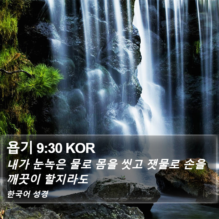 욥기 9:30 KOR Bible Study