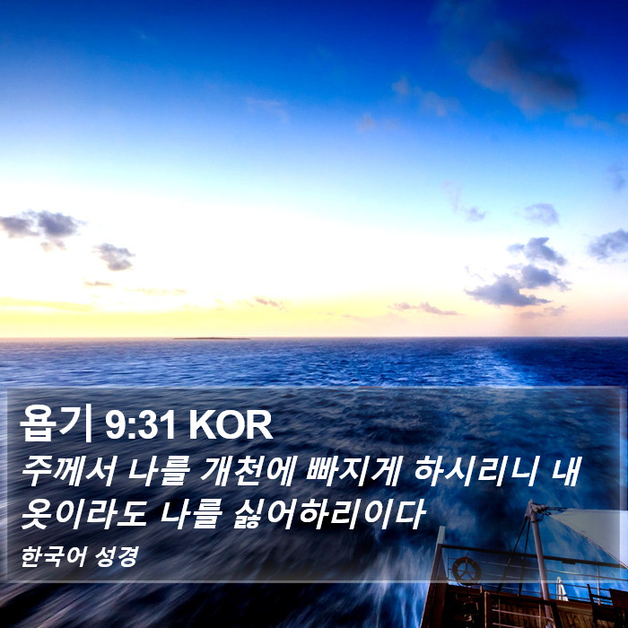 욥기 9:31 KOR Bible Study