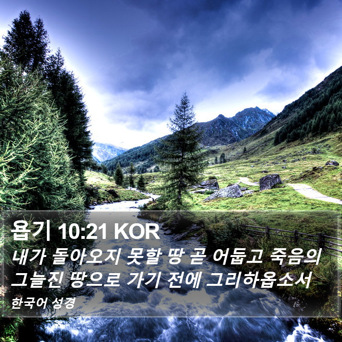 욥기 10:21 KOR Bible Study