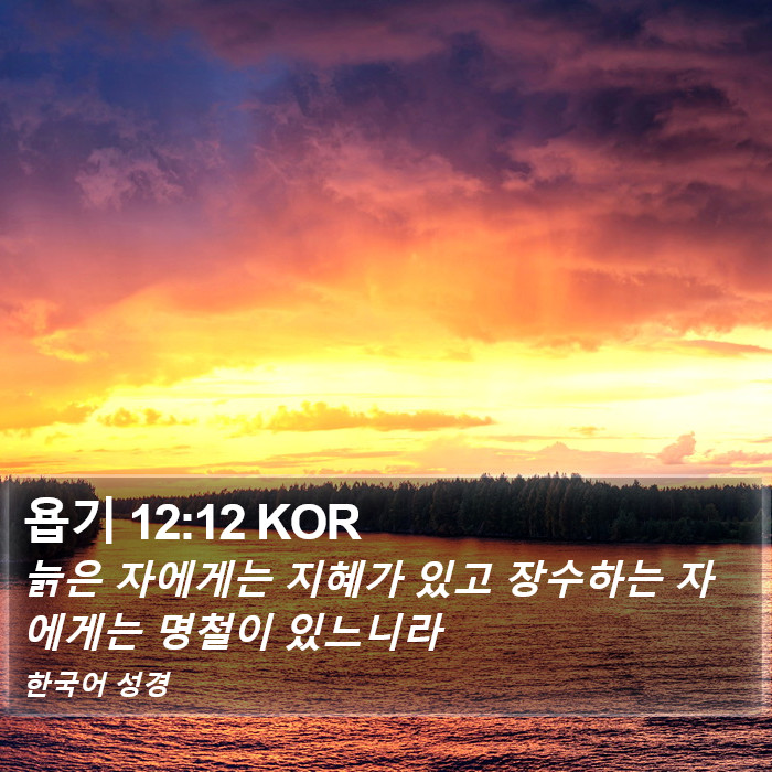 욥기 12:12 KOR Bible Study