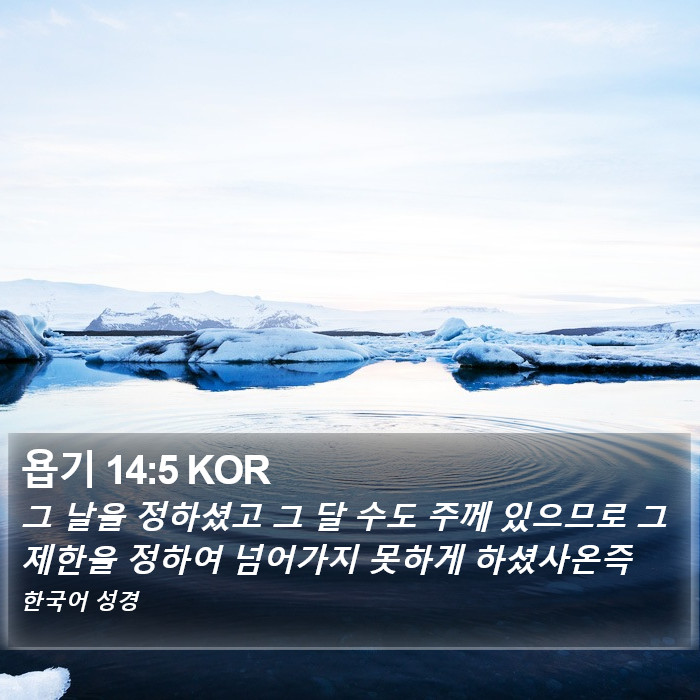 욥기 14:5 KOR Bible Study