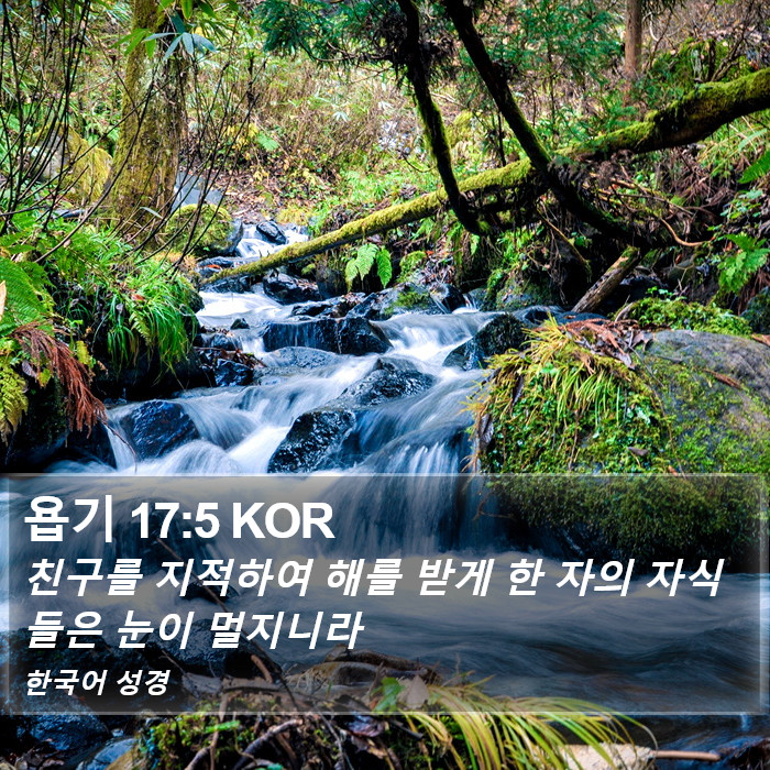 욥기 17:5 KOR Bible Study