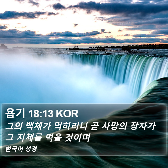 욥기 18:13 KOR Bible Study