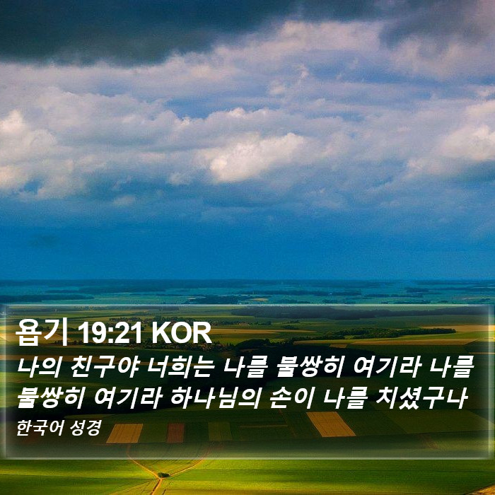 욥기 19:21 KOR Bible Study