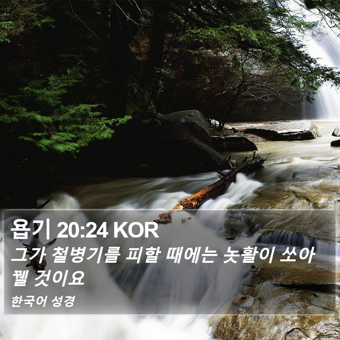 욥기 20:24 KOR Bible Study