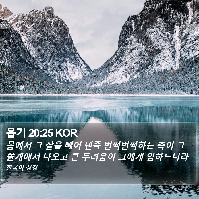 욥기 20:25 KOR Bible Study